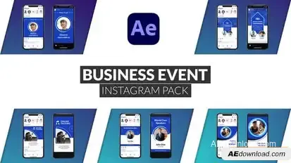 Business Event Instagram Pack for After Effects Openers template preview