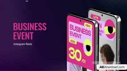 Business Event Instagram Reels Video Displays template preview