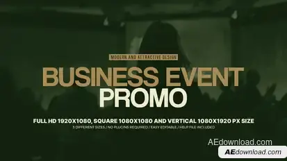 Business Event Promo Video Displays template preview