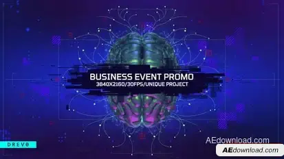 Business Event Promo/ Brain Power Intro/ Corporate IT Technology/ Sci fi/ Conference/ Modern HUD/ TV Openers template preview