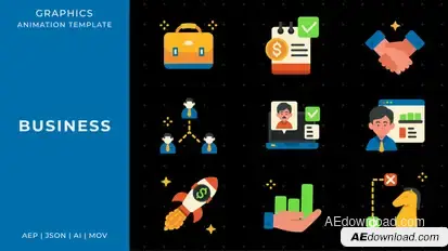 Business graphic animation template | After Effects Elements template preview