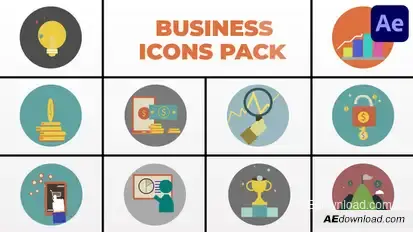 Business Icons Pack for After Effects Elements template preview
