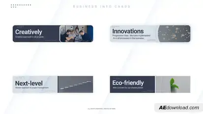 Business Info Cards Elements template preview