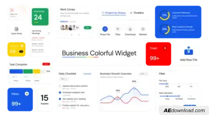Business Infographic Widget Infographics template preview
