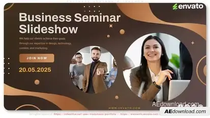 Business Seminar Slideshow Video Displays template preview