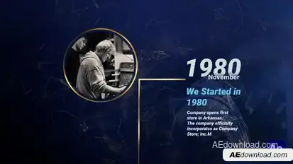 Business Timeline Video Displays template preview