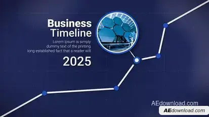 Business Timeline Video Displays template preview