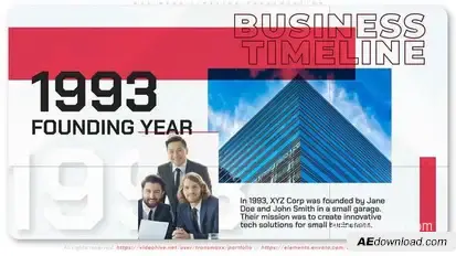 Business Timeline Presentation Video Displays template preview