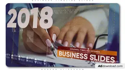 Business Timeline Slides Video Displays template preview