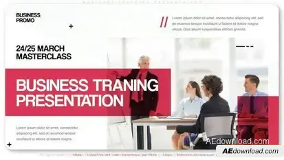 Business Training Presentation Openers template preview