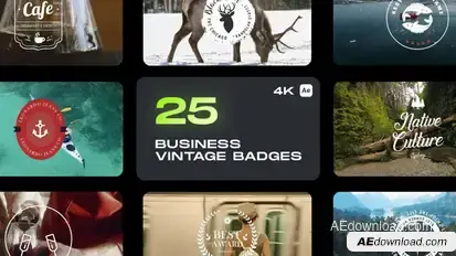 Business Vintage Badges Titles template preview