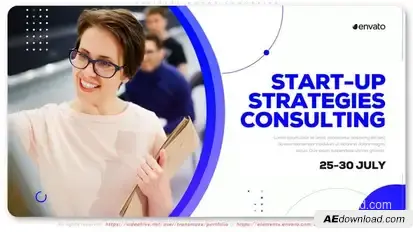 Business Woman Coworking Video Displays template preview