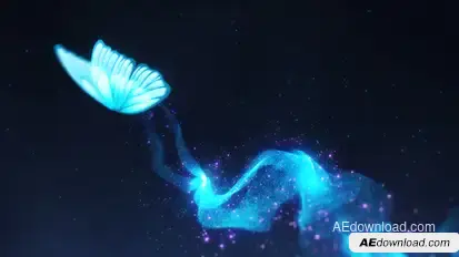Butterfly Particle Logo Logo Stings template preview