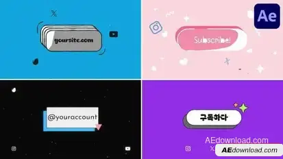 Buttons for After Effects Openers template preview