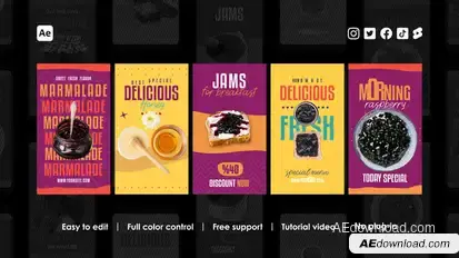 Cafe Instagram Reels Product Promo template preview