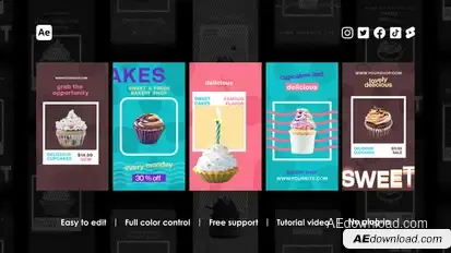 Cafe Instagram Stories Product Promo template preview