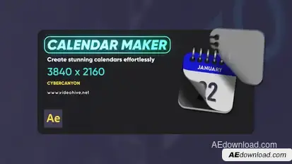 Calendar Maker Elements template preview