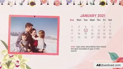 Calendar Slideshow Openers template preview