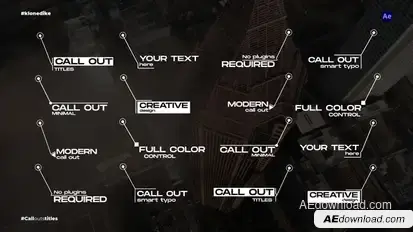 Call Out 2.0 - AE Titles template preview