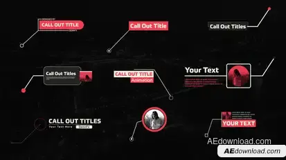 Call Out Titles Pack Elements template preview