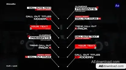 Call Outs Titles template preview
