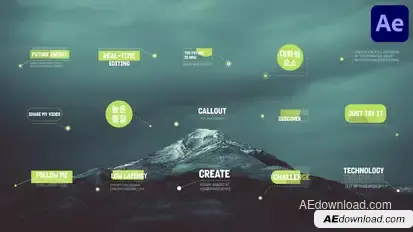 Callouts for After Effects Titles template preview