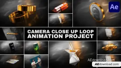Camera Close Up Loop Animation Project for After Effects Elements template preview