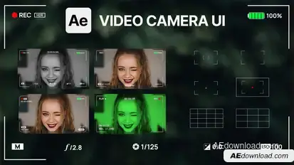 Camera Recording Screen Overlays Elements template preview