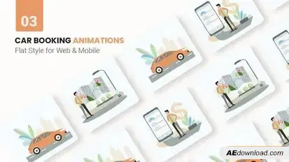 Car Booking Animations - Flat Concept Openers template preview
