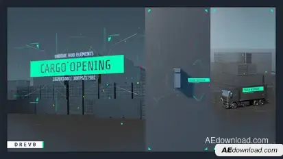Cargo Opening/ Transportation/ Container Shipping/ Truck transportation/ HUD UI/ Fast Delivery/ APP Titles template preview