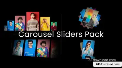 Carousel Animation Pack Video Displays template preview