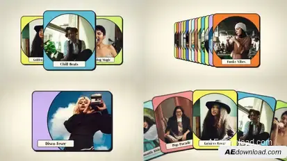 Carousel Retro Style Video Displays template preview
