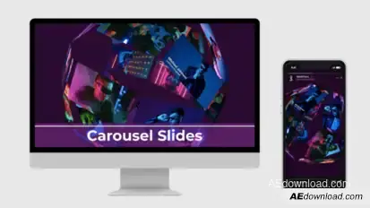 Carousel Slides Video Displays template preview