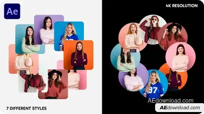 Carousel Slides Video Displays template preview
