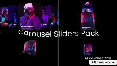 Carousel Slides Animation Pack Video Displays template preview