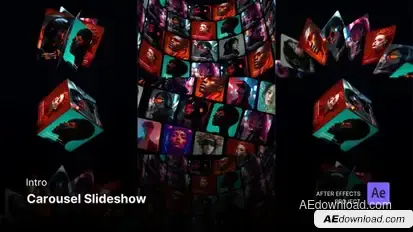Carousel Slideshow After Effects Template Openers template preview