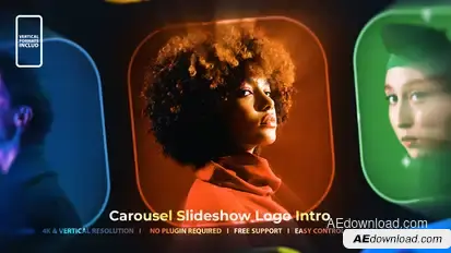 Carousel Slideshow Logo Video Displays template preview