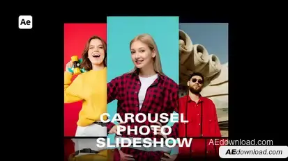 Carousel Slideshow Opener for After Effects Video Displays template preview