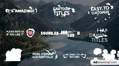 Cartoon 2D Titles | After Effects Titles template preview