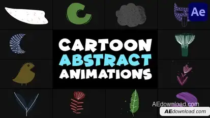 Cartoon Abstract Animations | After Effects Elements template preview