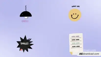Cartoon Abstract Titles for After Effects Titles template preview