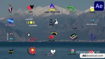Cartoon Acid Titles for After Effects Titles template preview