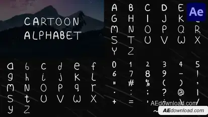 Cartoon Alphabet | After Effects Elements template preview