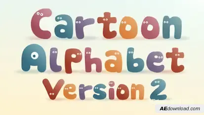 Cartoon Alphabet II  | After Effects Template Titles template preview