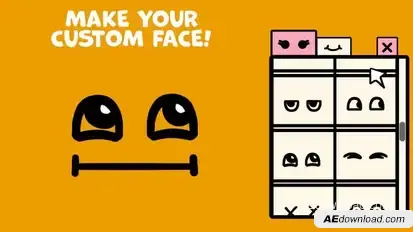 Cartoon Animated Face Pack 04 Elements template preview