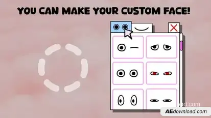 Cartoon Animated Face Pack 05 Elements template preview