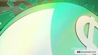 Cartoon Cash Dollar Transition broadcast-packages template preview