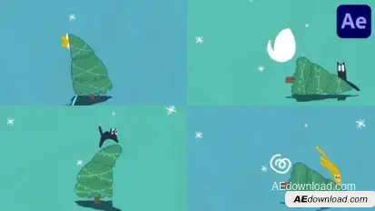 Cartoon Christmas Logo | After Effects Logo Stings template preview