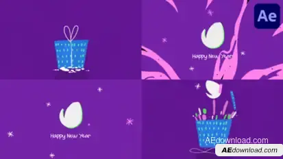 Cartoon Christmas Logo for After Effects Logo Stings template preview