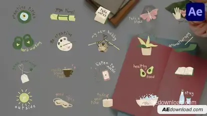 Cartoon Drawings Titles for After Effects Titles template preview